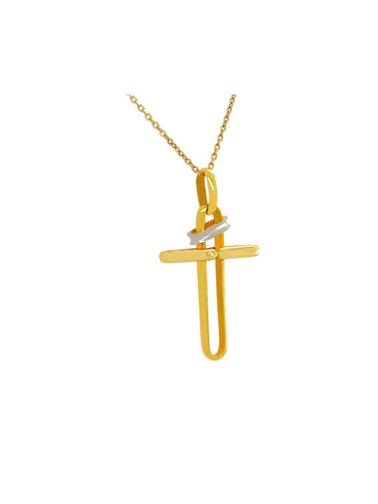 Xryseio Men's Gold Cross 14K