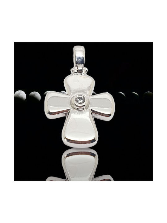 Mentzos White Gold Cross 14K