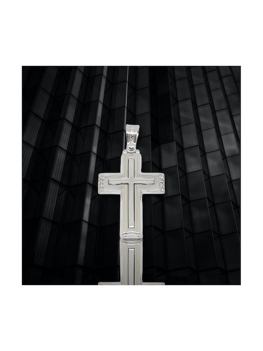 Mentzos Weißgold Kreuz 14K