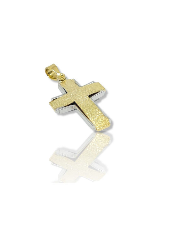 Mentzos Gold Kreuz 14K Beidseitig