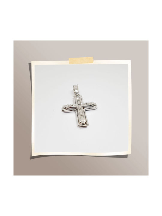 Mentzos White Gold Cross 14K