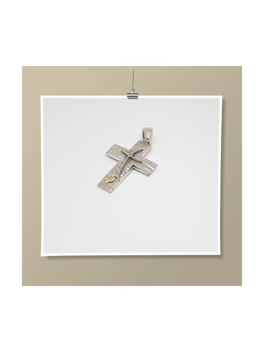 Mentzos White Gold Cross 14K