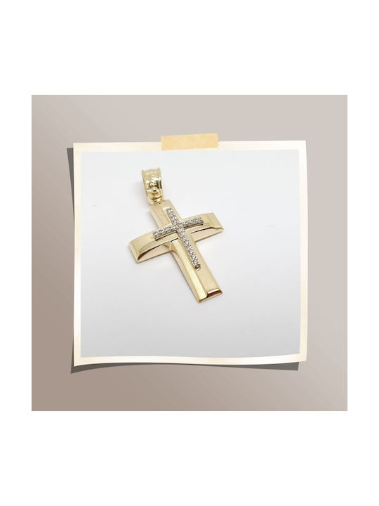 Mentzos Gold Kreuz 14K