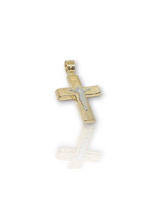 Mentzos Gold Cross 14K with the Crucified