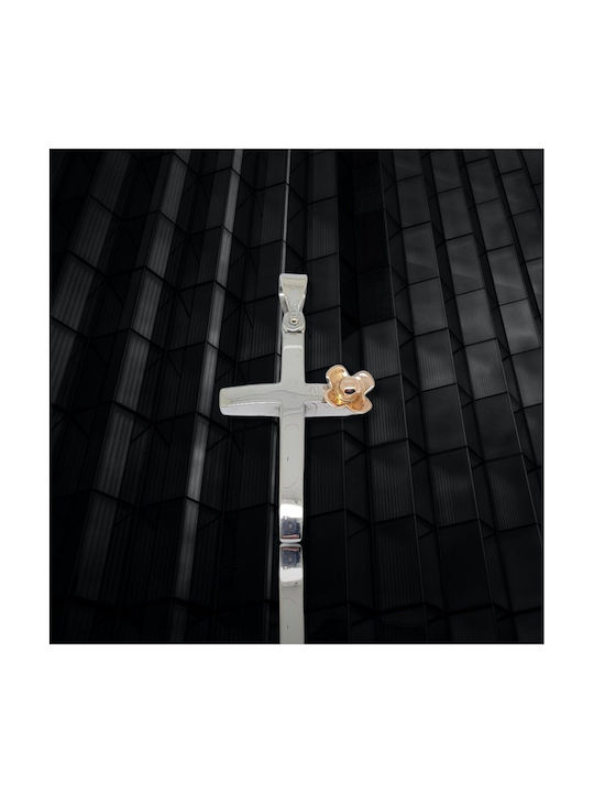 Mentzos White Gold Cross 14K