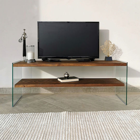 Έπιπλο TV Επιδαπέδιο Καφέ 120x45x45εκ. Έπιπλο TV Επιδαπέδιο Καφέ 120x45x45εκ.