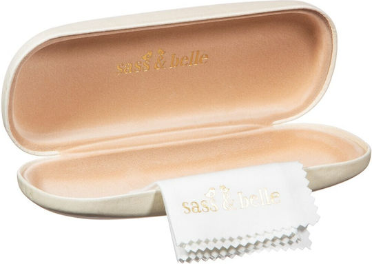 Sass & Belle Θήκη Γυαλιών Σκληρή με Μαγνητικό Κλείσιμο Μπεζ
