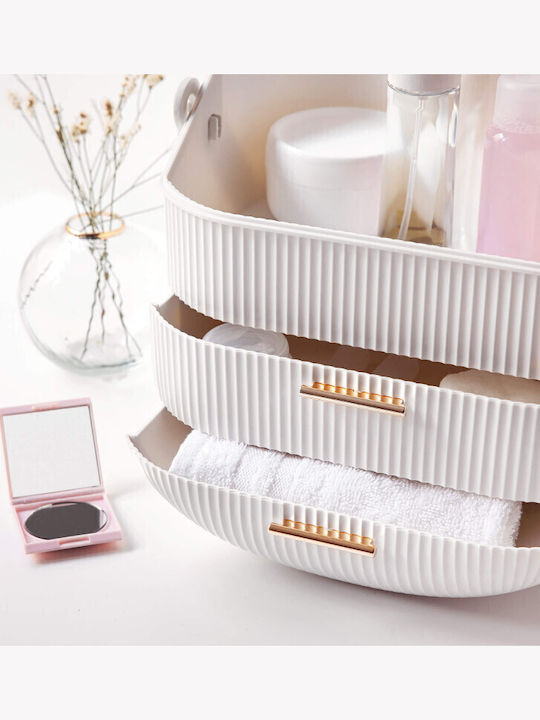 Navaris Cosmetics Organizer With 2 White Drawers
