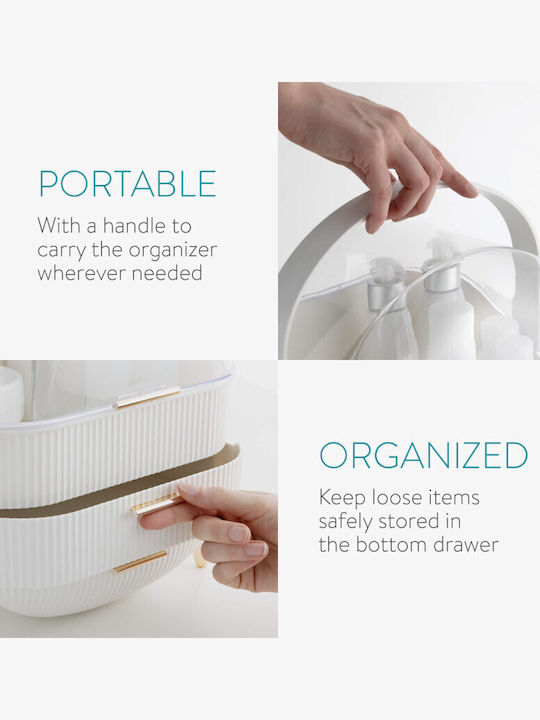 Navaris Cosmetics Organizer With 2 White Drawers