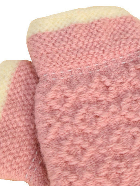 Rosa Gestrickt Handschuhe Berührung