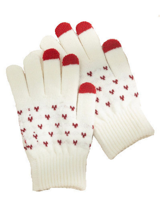 Tatu Moyo Women's Knitted Touch Gloves White