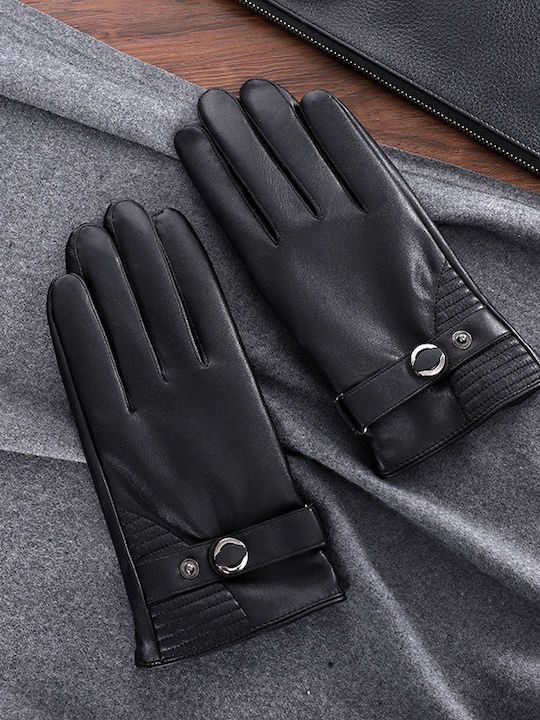 Men's Leather Touch Gloves Black