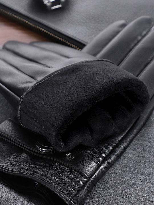Men's Leather Touch Gloves Black