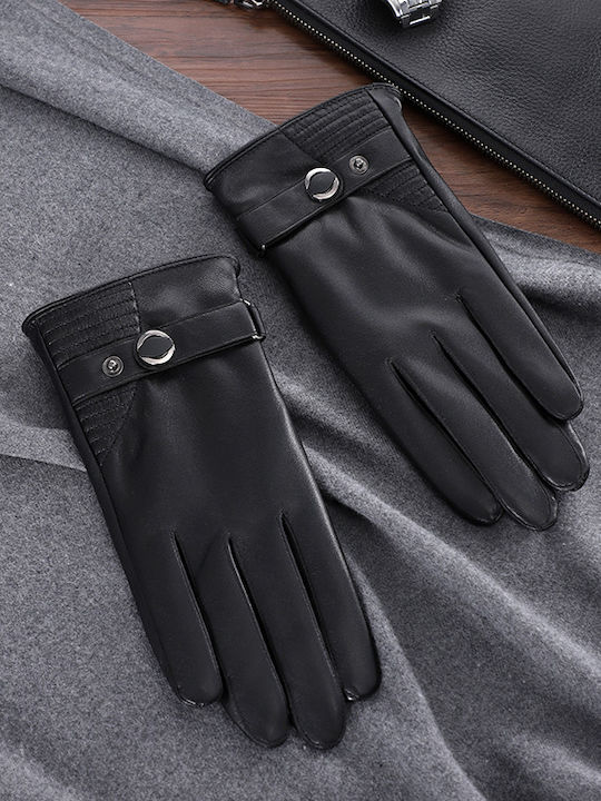 Men's Leather Touch Gloves Black