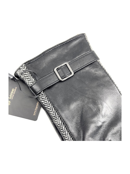 Men's Leather Touch Gloves Black
