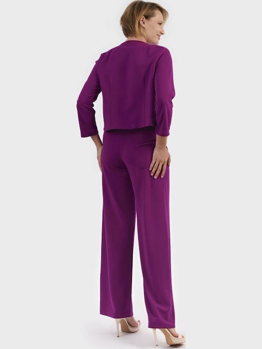 BelleFille Women's Blazer Magenta
