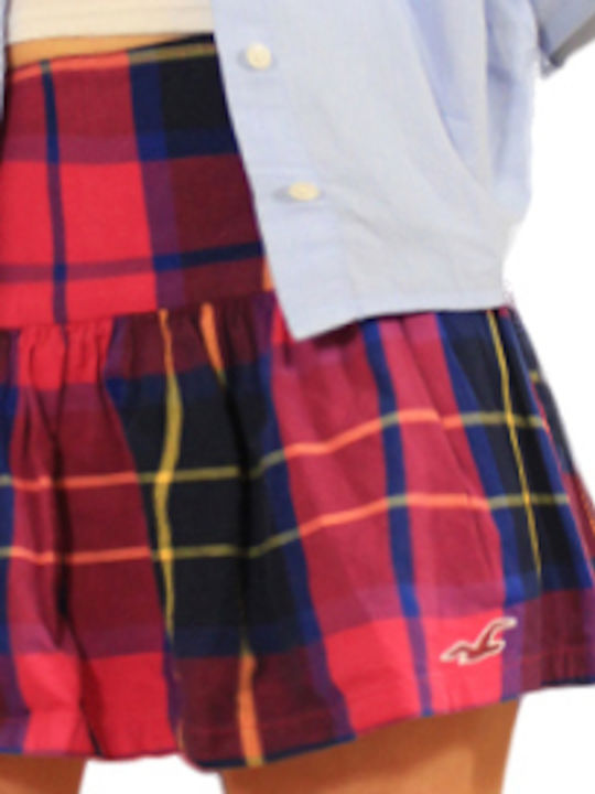 Women's Skirt-Shorts High-waisted Checked Pink