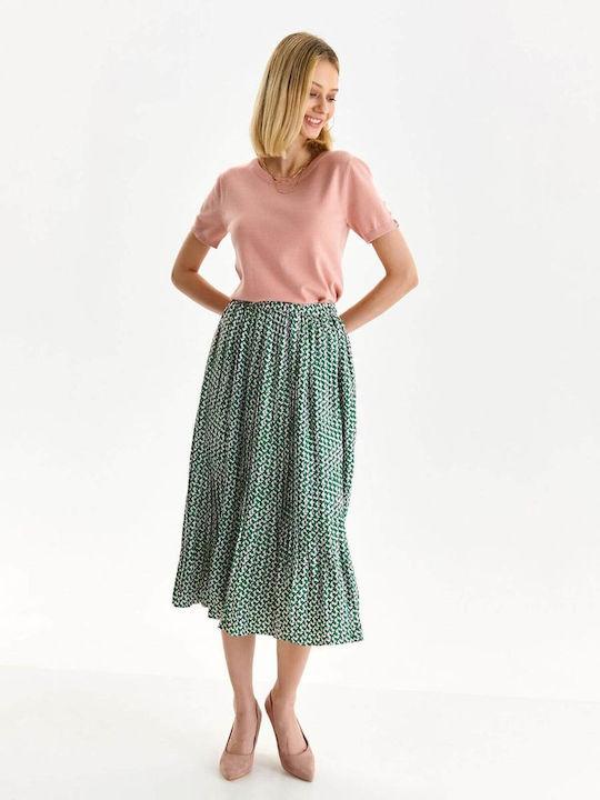 Make your image Midi Skirt in Green color