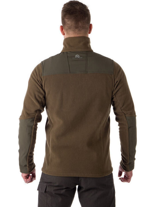 Ανδρική Ζακέτα Fleece Χακί