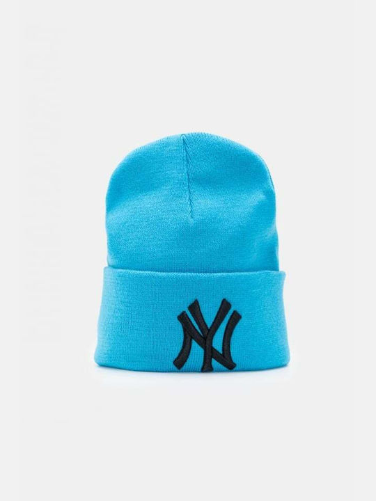 Beanie Unisex Σκούφος με Rib Πλέξη σε Γαλάζιο χρώμα