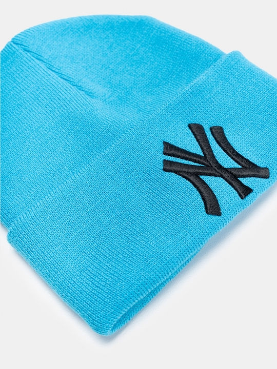 Beanie Unisex Σκούφος με Rib Πλέξη σε Γαλάζιο χρώμα