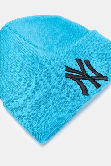 Beanie Unisex Beanie mit Rippstrick in Hellblau Farbe