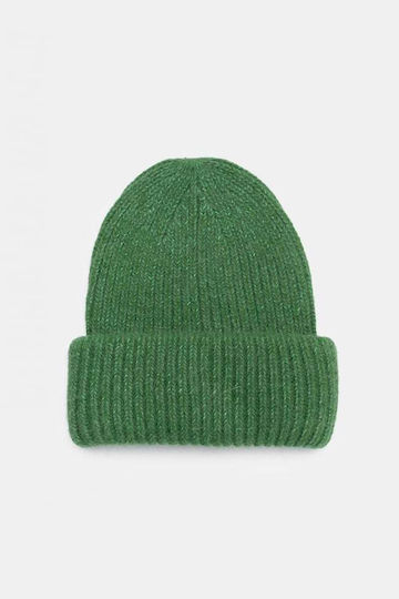 Beanie Unisex Σκούφος με Rib Πλέξη σε Πράσινο χρώμα