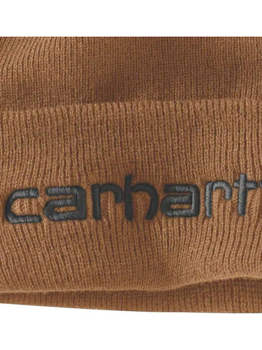 Beanie Unisex Σκούφος Πλεκτός σε Καφέ χρώμα