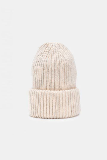 Beanie Unisex Σκούφος Πλεκτός σε Μπεζ χρώμα