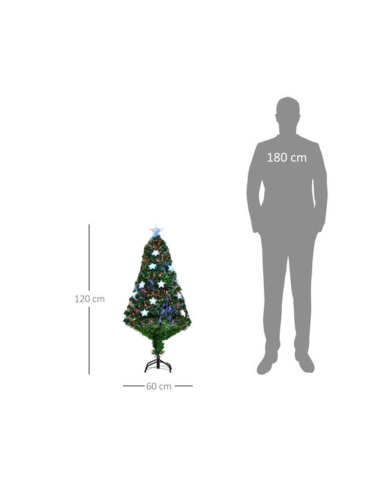 Christmas Tree 120cm with 130 Branches and with Fiber Optic Lighting