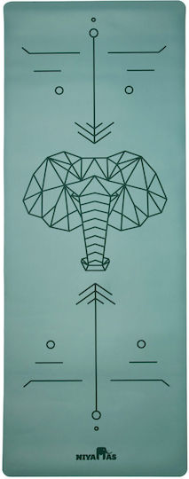 Niyamas Exercise Mat Green with Carry Strap (183x68x0.5cm)