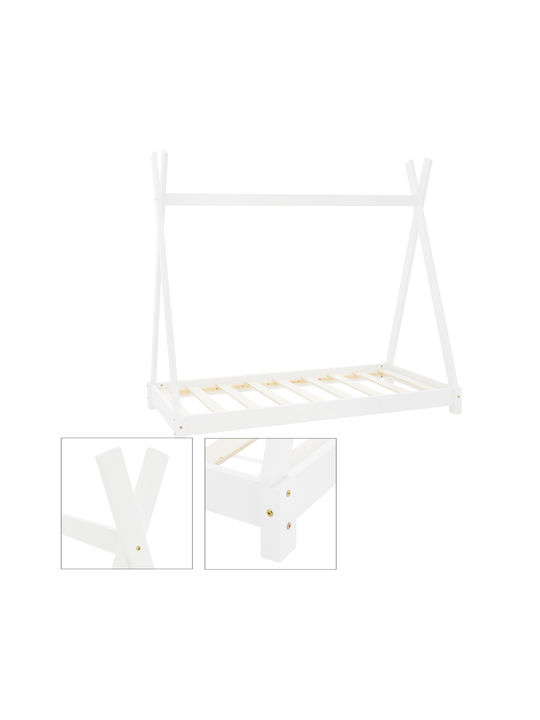ML-Design Baby Crib White with Mattress 70x140cm
