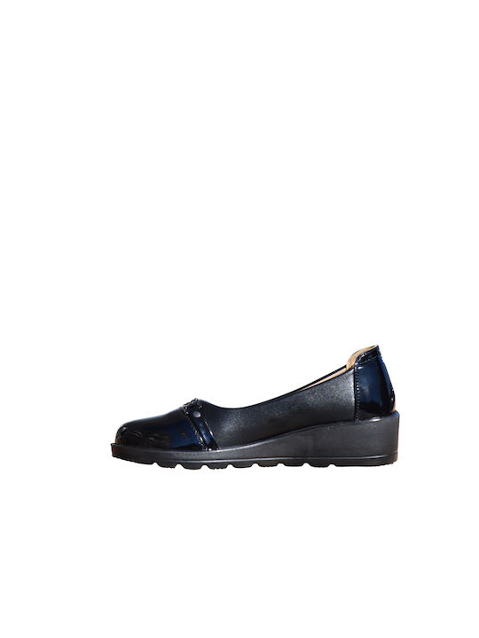 Plato Patent Leather Black Low Heels