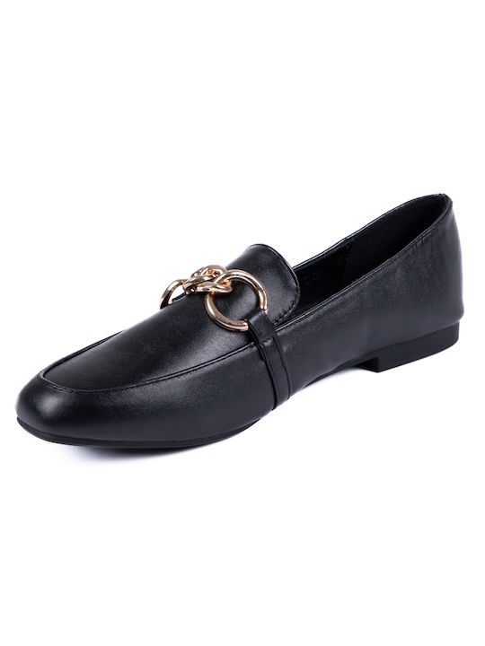 Voi & Noi Women's Moccasins in Black Color