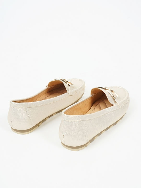 Women's Loafers in Beige Color