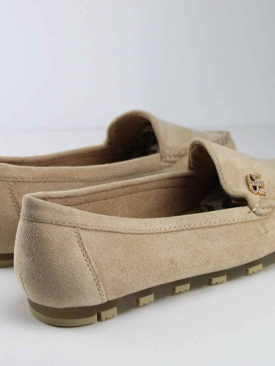 Plato Women's Moccasins in Beige Color