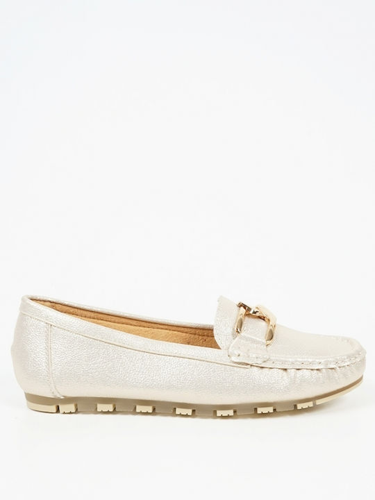 Women's Loafers in Beige Color