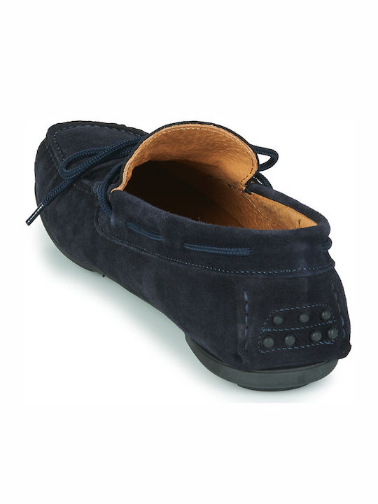 Men's Suede Boat Shoes Navy