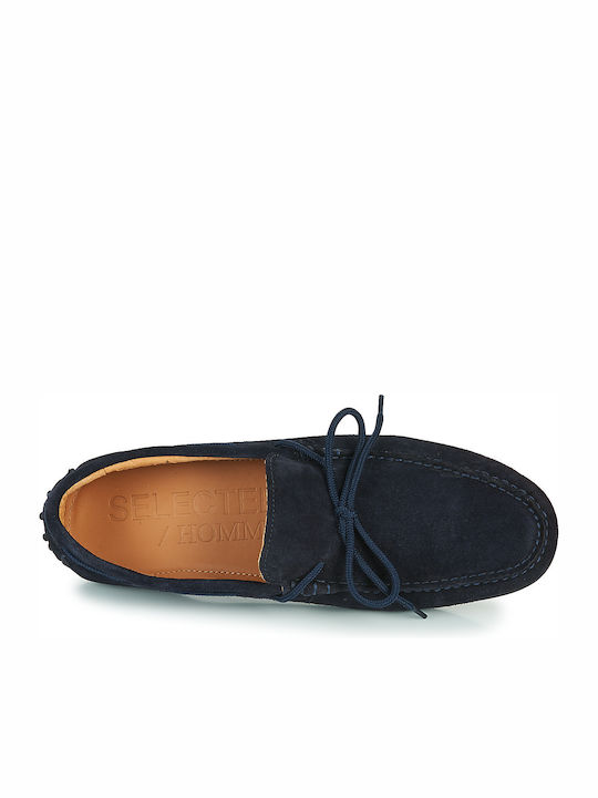 Men's Suede Boat Shoes Navy