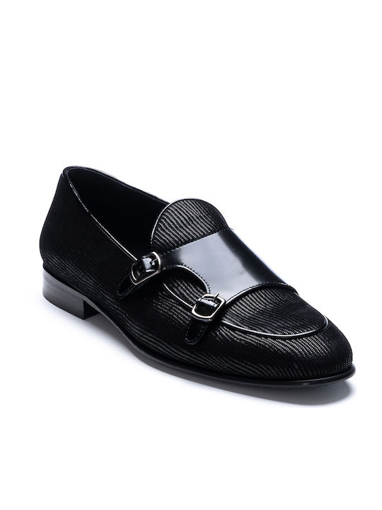 Perlamoda Δερμάτινα Ανδρικά Loafers σε Μαύρο Χρώμα