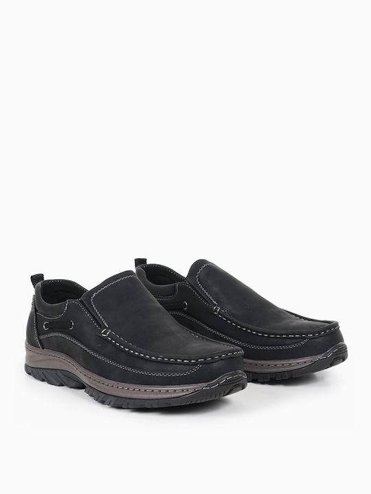 Δερμάτινα Ανδρικά Loafers σε Μαύρο Χρώμα
