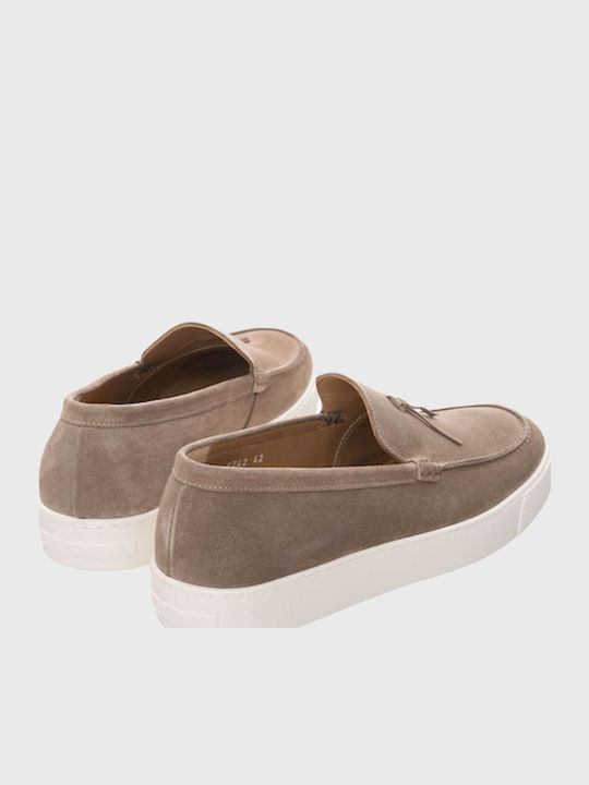 Wildleder Herren Mokassins in Beige Farbe