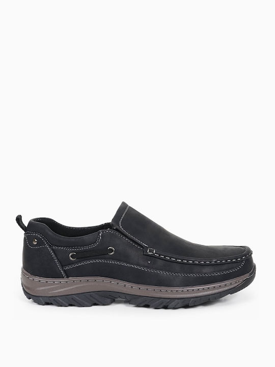 Δερμάτινα Ανδρικά Loafers σε Μαύρο Χρώμα