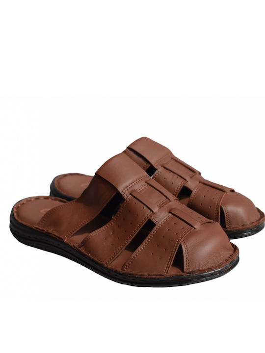 Herrensandalen in Tabac Braun Farbe