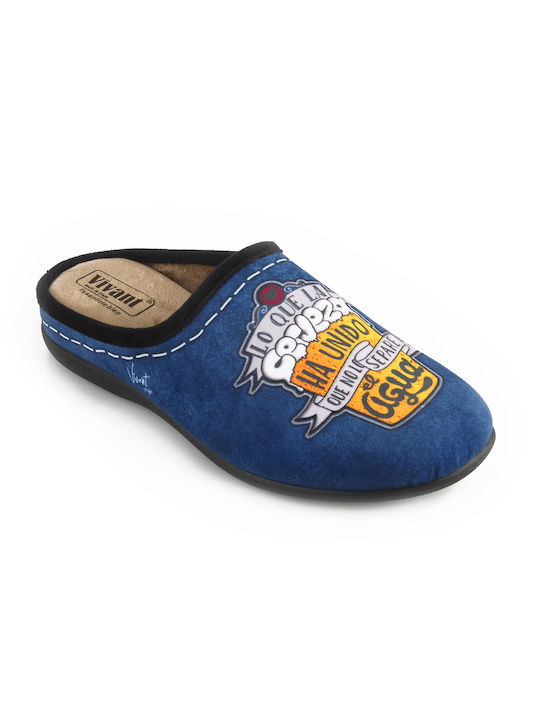 Fshoes Men's Slipper Blue