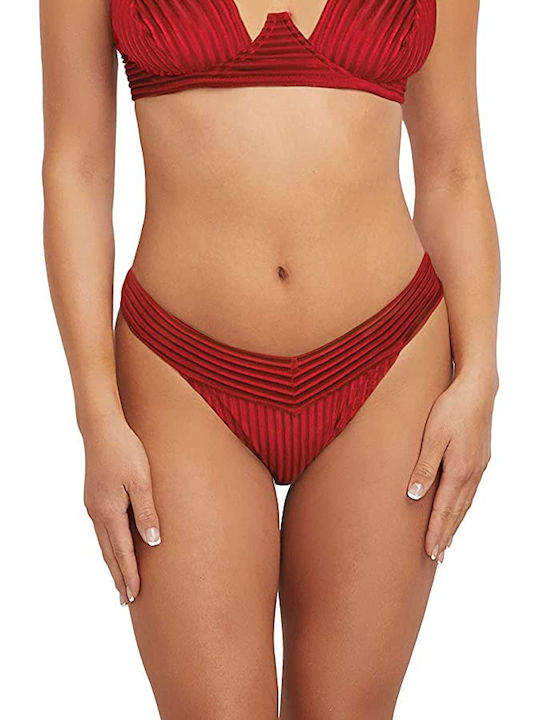 Dreamgirl Lace Underwear Set with Bra & String Red