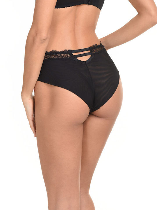 Miss Rosy Lace Underwear Set with Bra & Boxer Black