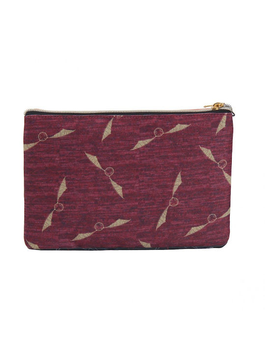 Toiletry Bag in Burgundy color 21.5cm