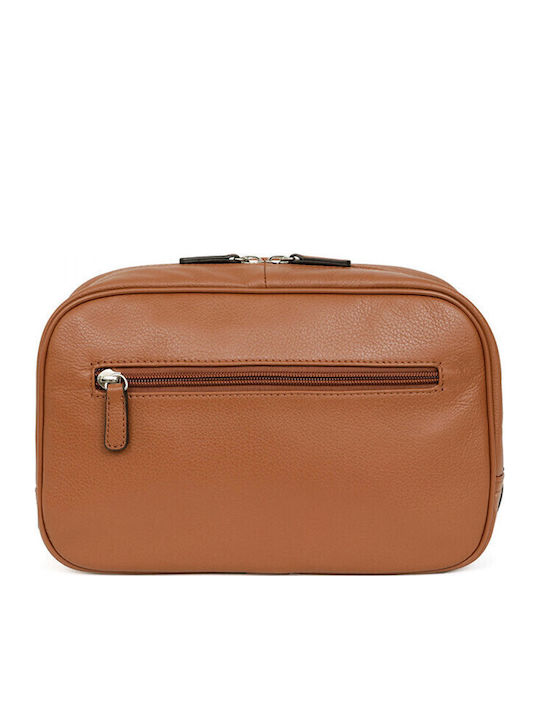 Toiletry Bag in Tabac Brown color