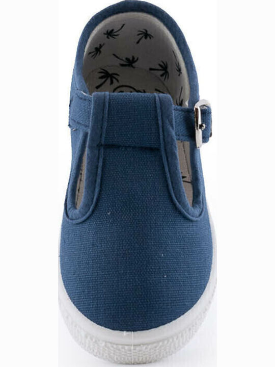 Kids Ballerinas with Adjustable Metal Clasp Blue